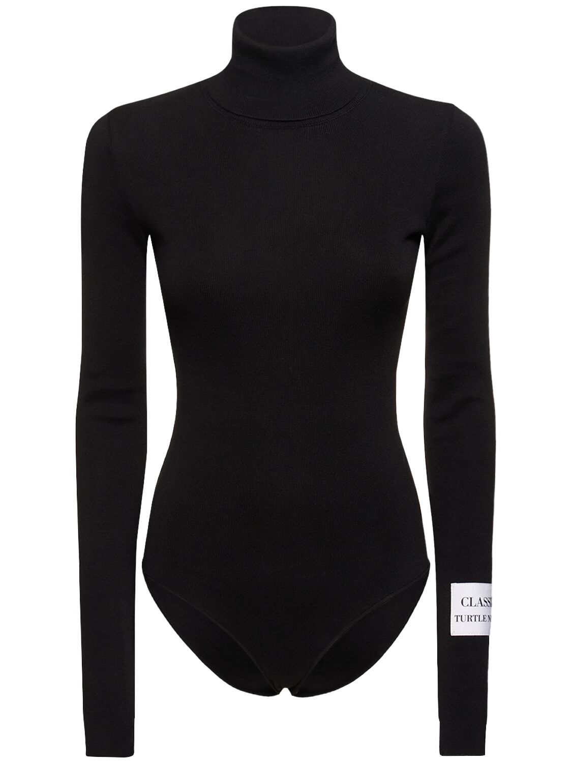 Moschino Cotton Knit Turtleneck Sweater In Black