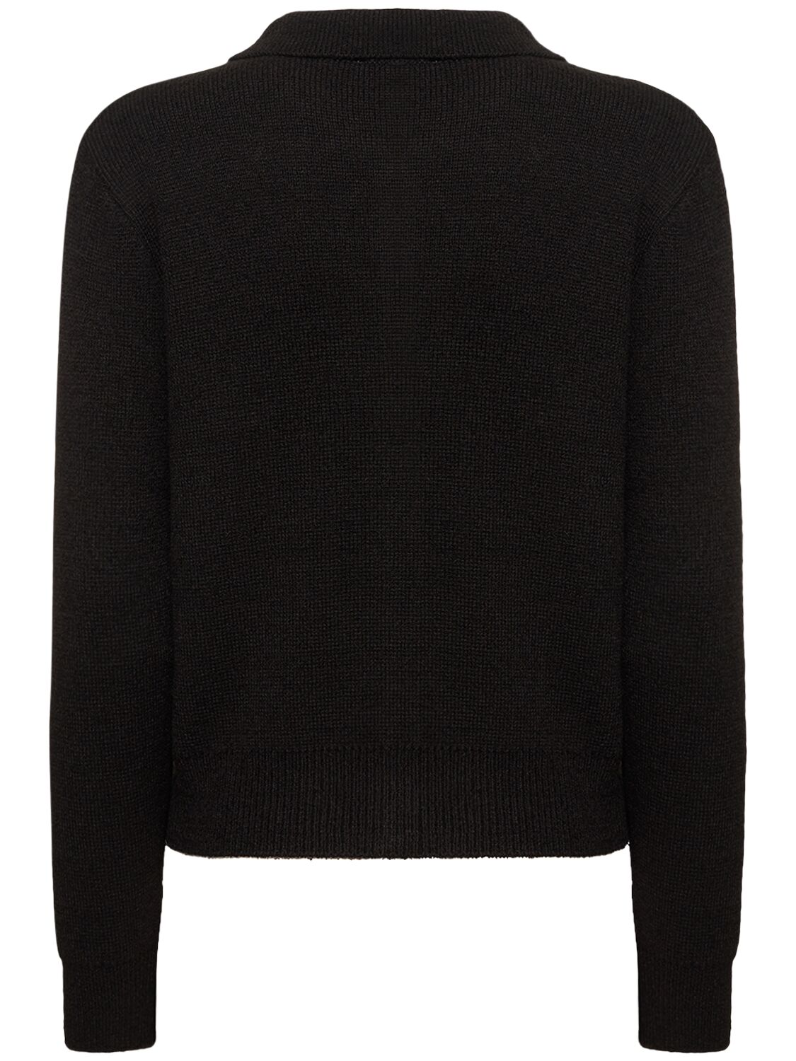 Shop Dunst Open Collar Knit Cardigan In Black