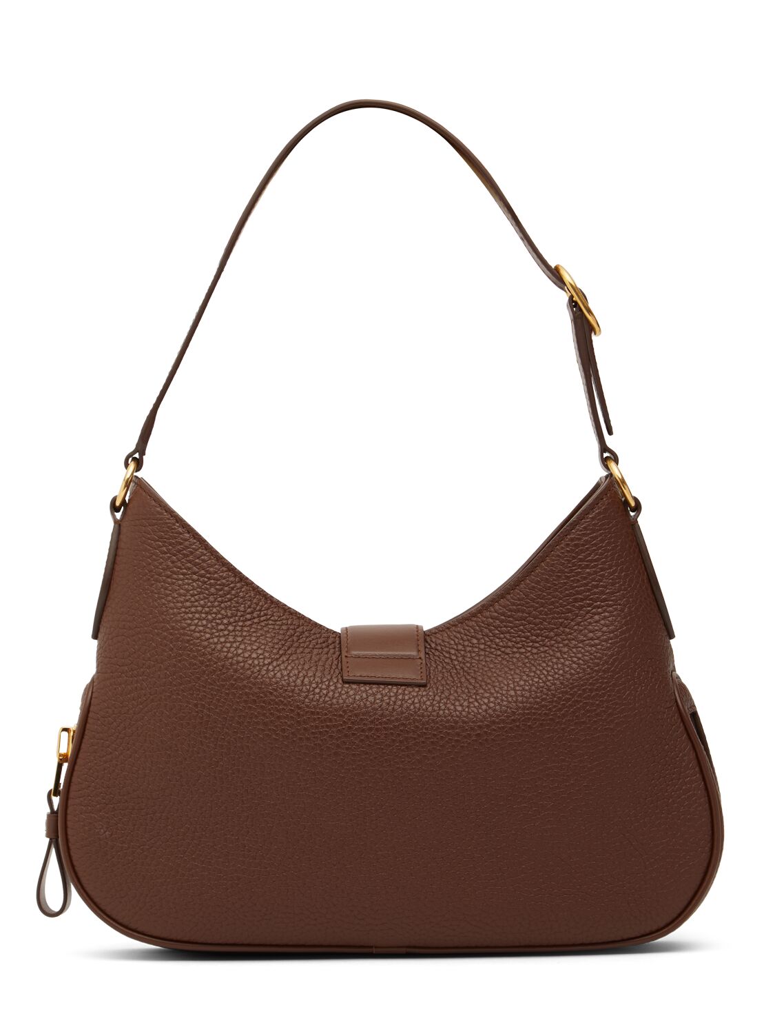 Shop Tom Ford Medium Monarch Grain Leather Bag In Saddle Brown