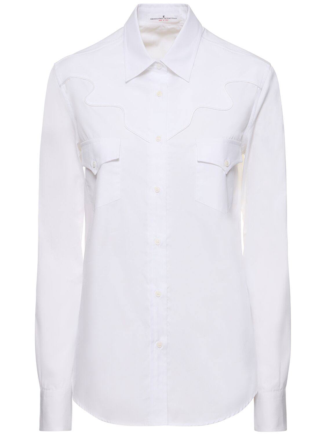 Ermanno Scervino Buttoned Shirt W/ Breast Pockets In White