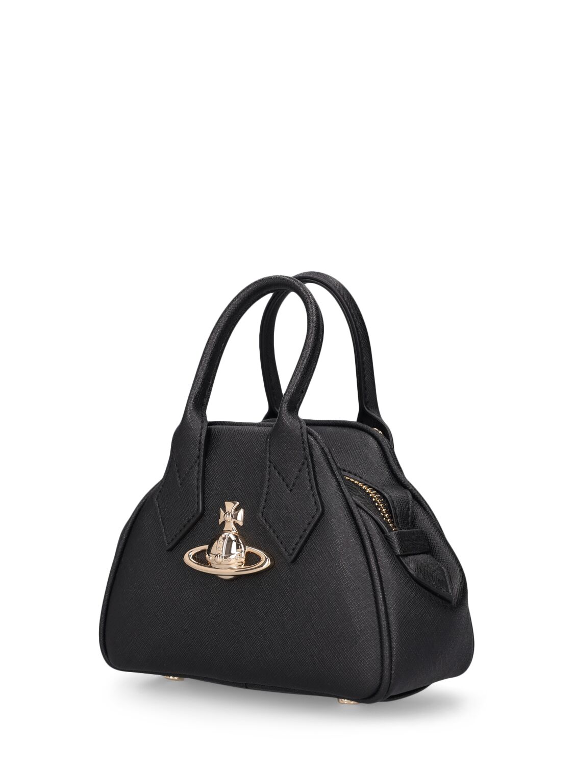 Shop Vivienne Westwood Mini Yasmin Faux Leather Bag In Black