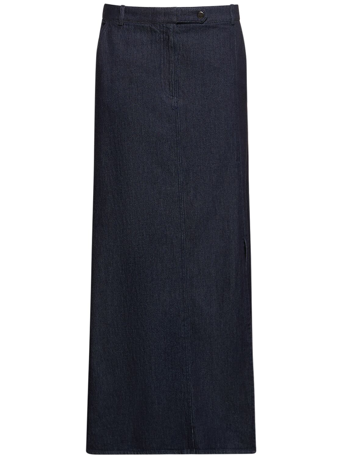The Garment Eclipse Strap Cotton Midi Skirt In Blue