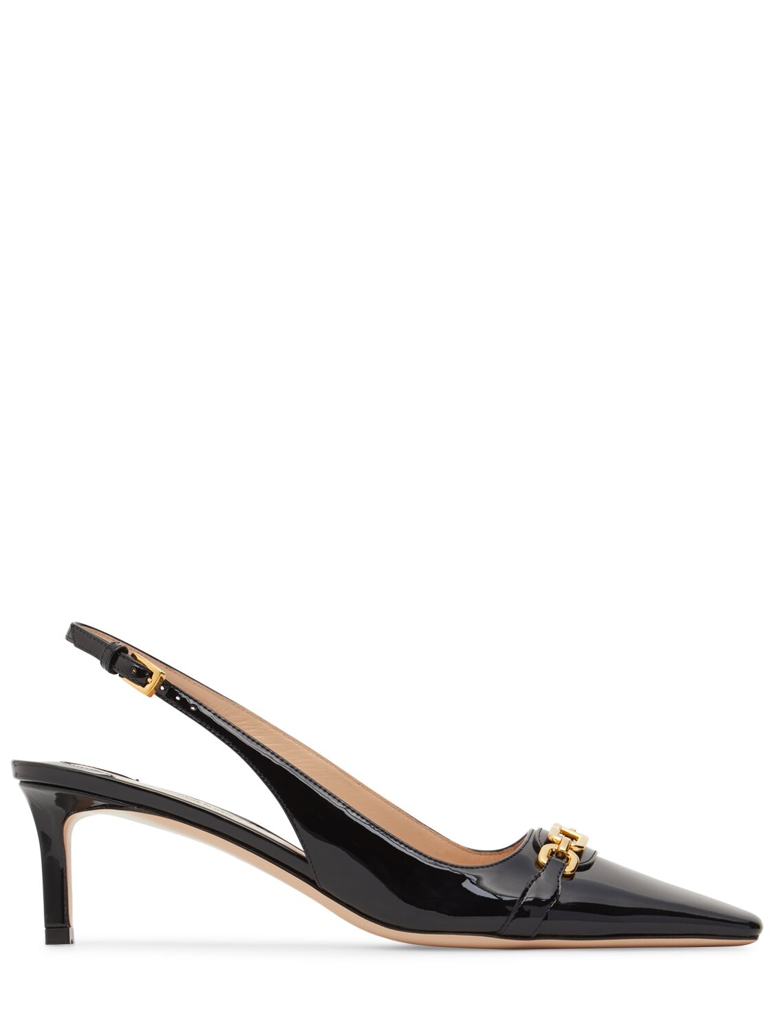 Tom Ford 55mm Patent Leather Slingbacks In Black