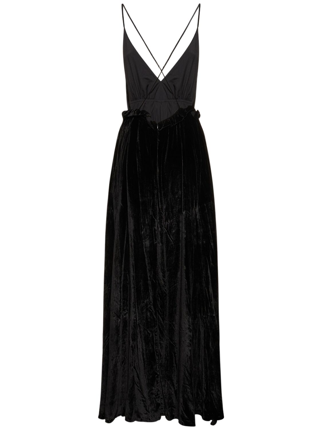 Shop Ulla Johnson Lavinia Viscose & Silk Long Gown In Black