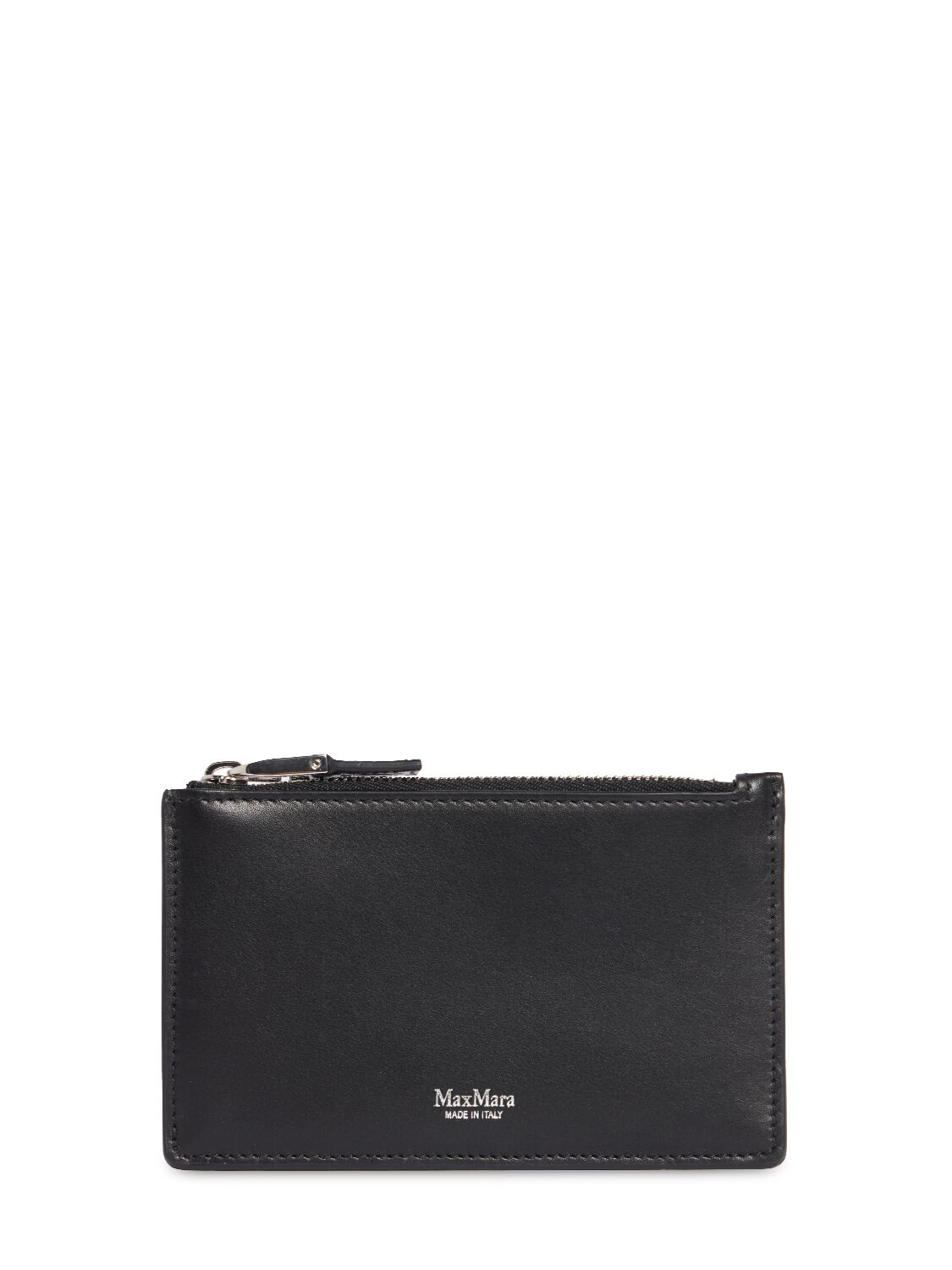 Max Mara Leather Cardholder In Black