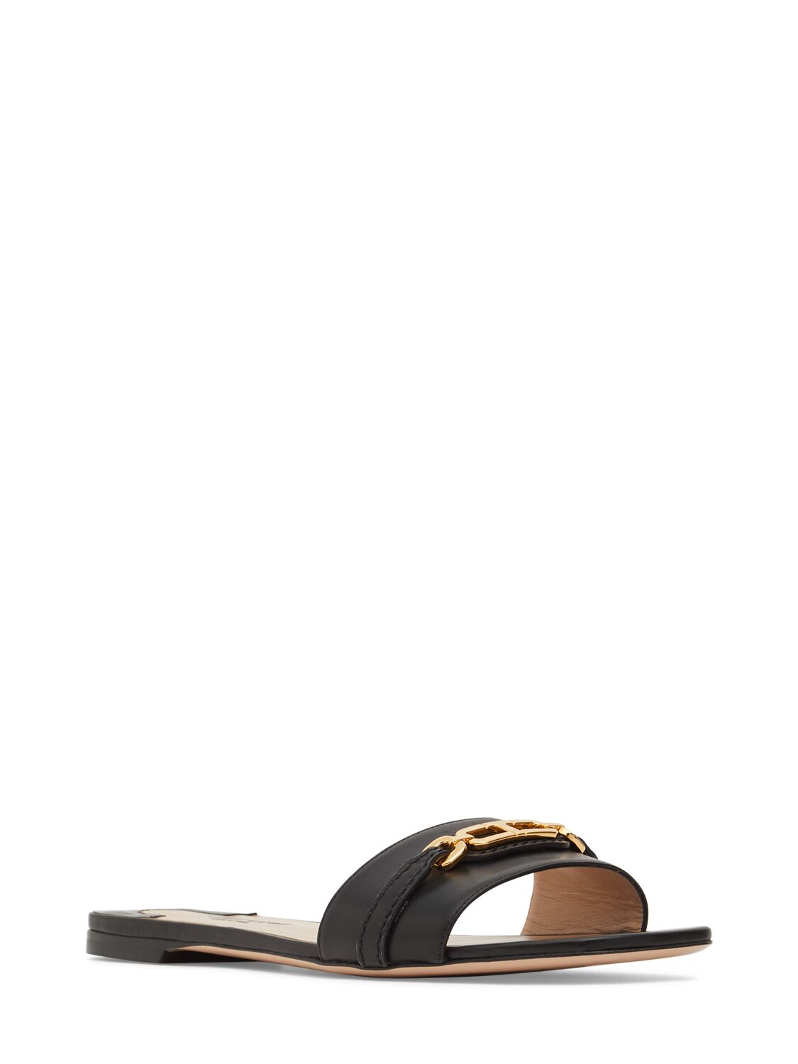 Shop Tom Ford 5mm Whitney Soft Leather Flat Slides In Black