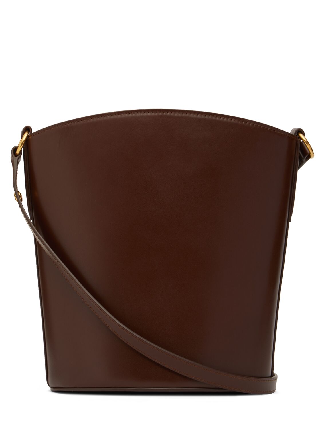 Shop Tom Ford Medium Whitney Box Leather Bucket Bag In Saddle Brown