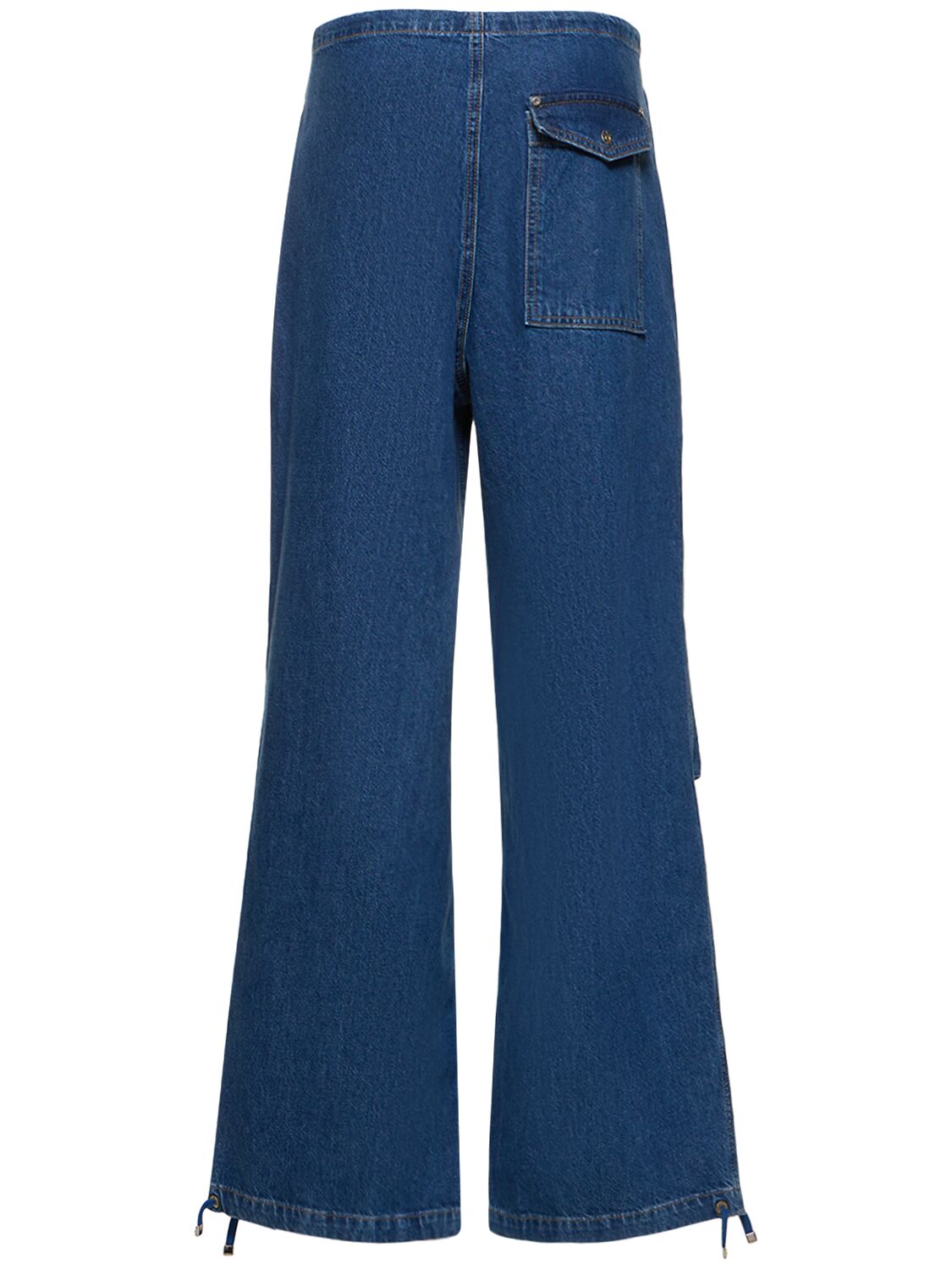 Shop Dion Lee Parachute Denim Wide Jeans In Blue