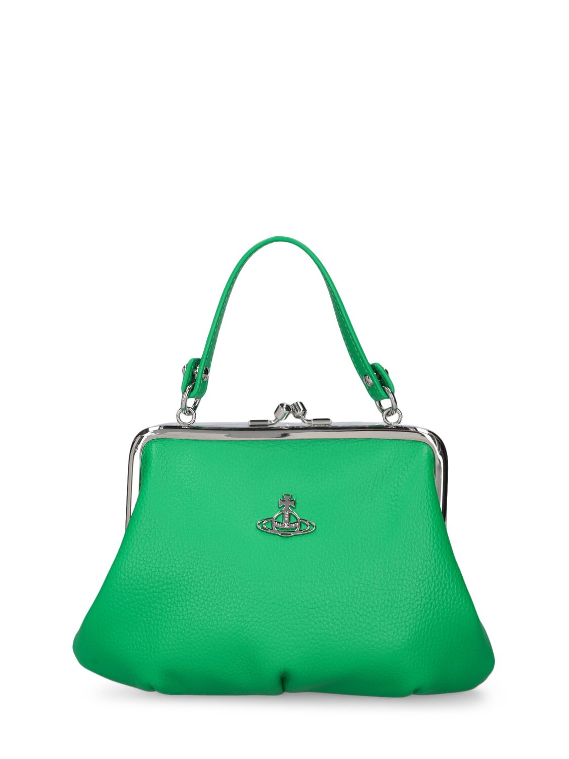 Shop Vivienne Westwood Granny Frame Faux Leather Bag In Bright Green