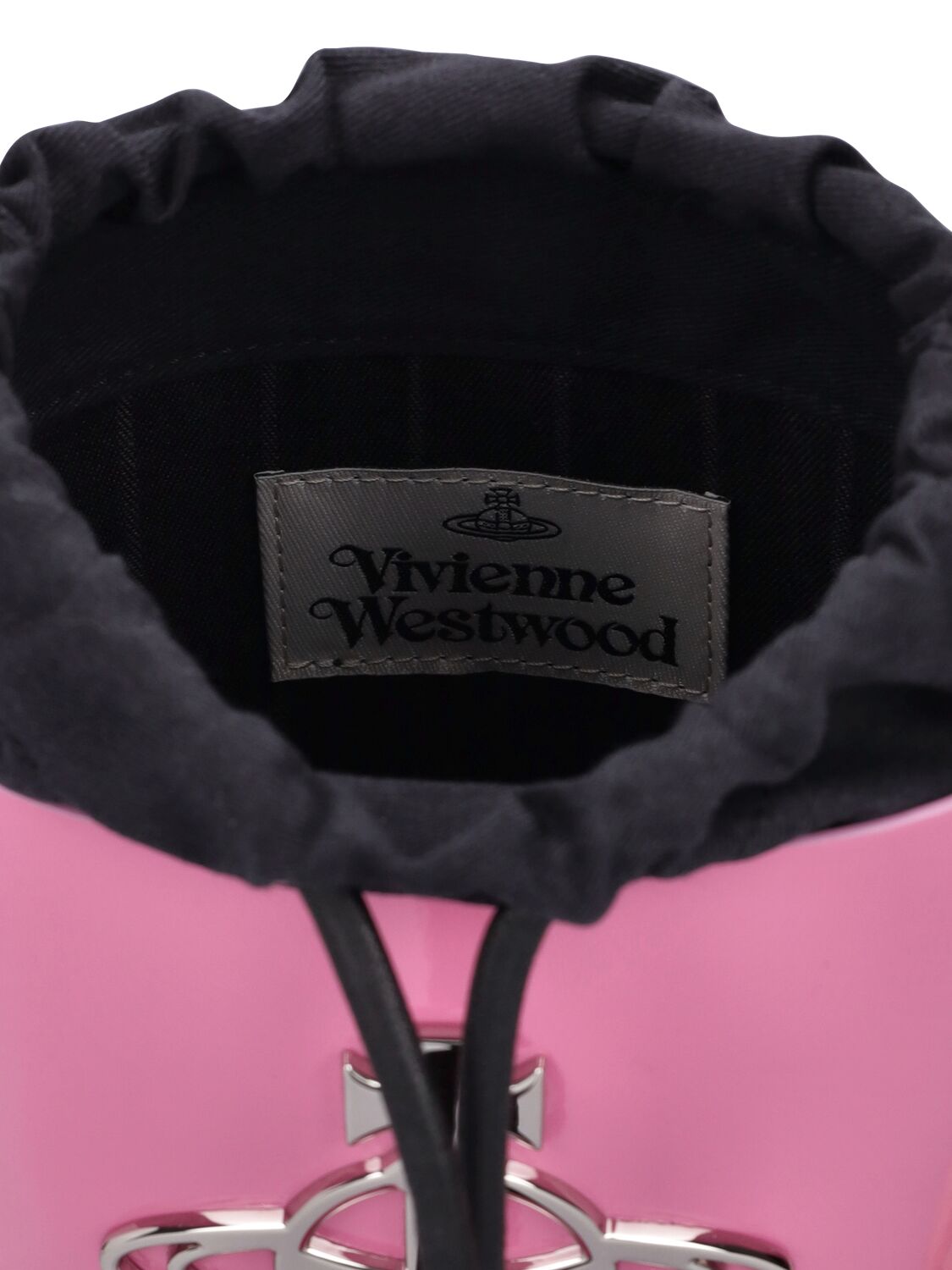 Shop Vivienne Westwood Daisy Leather Bucket Bag In Pink