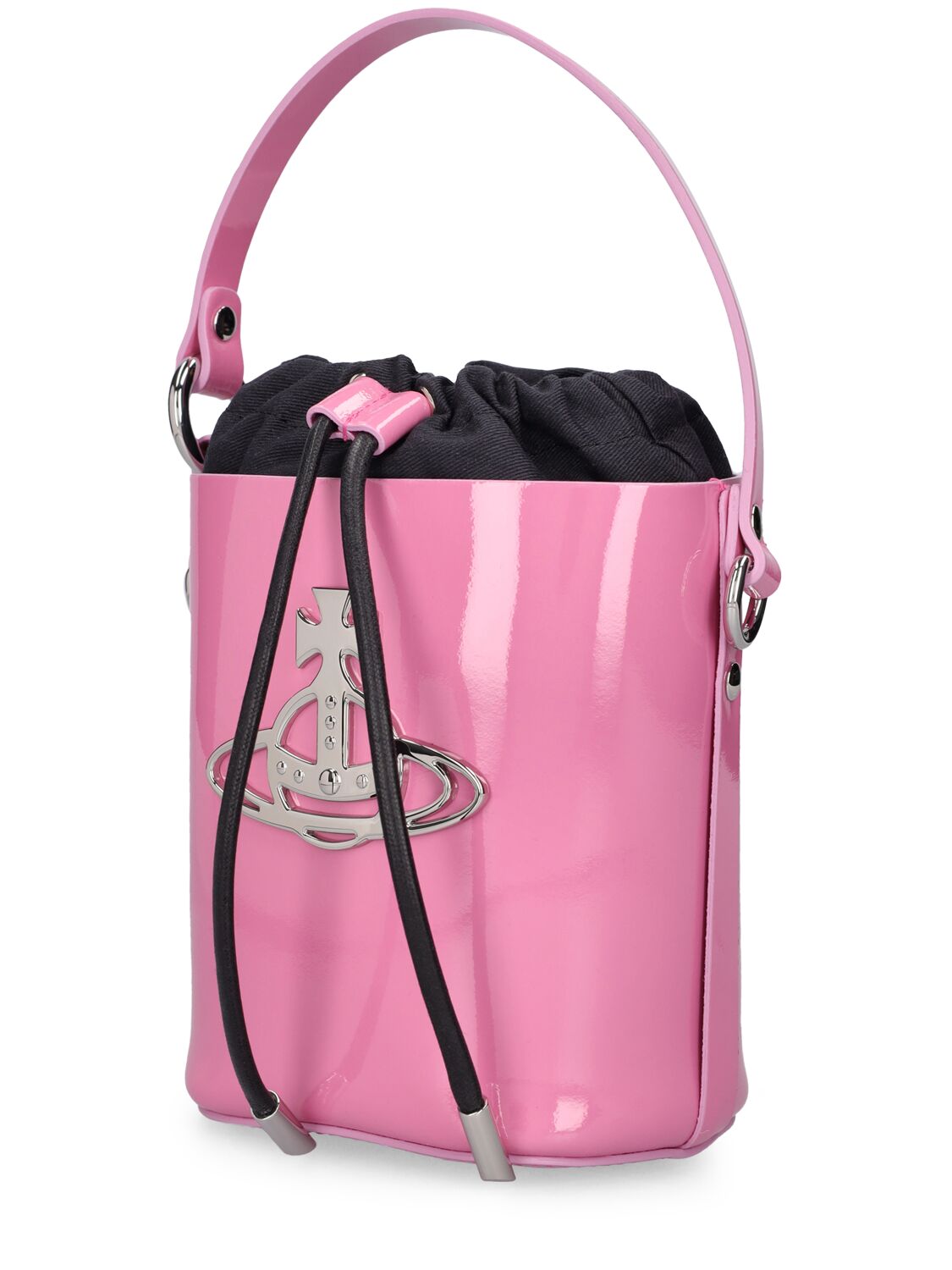 Shop Vivienne Westwood Daisy Leather Bucket Bag In Pink