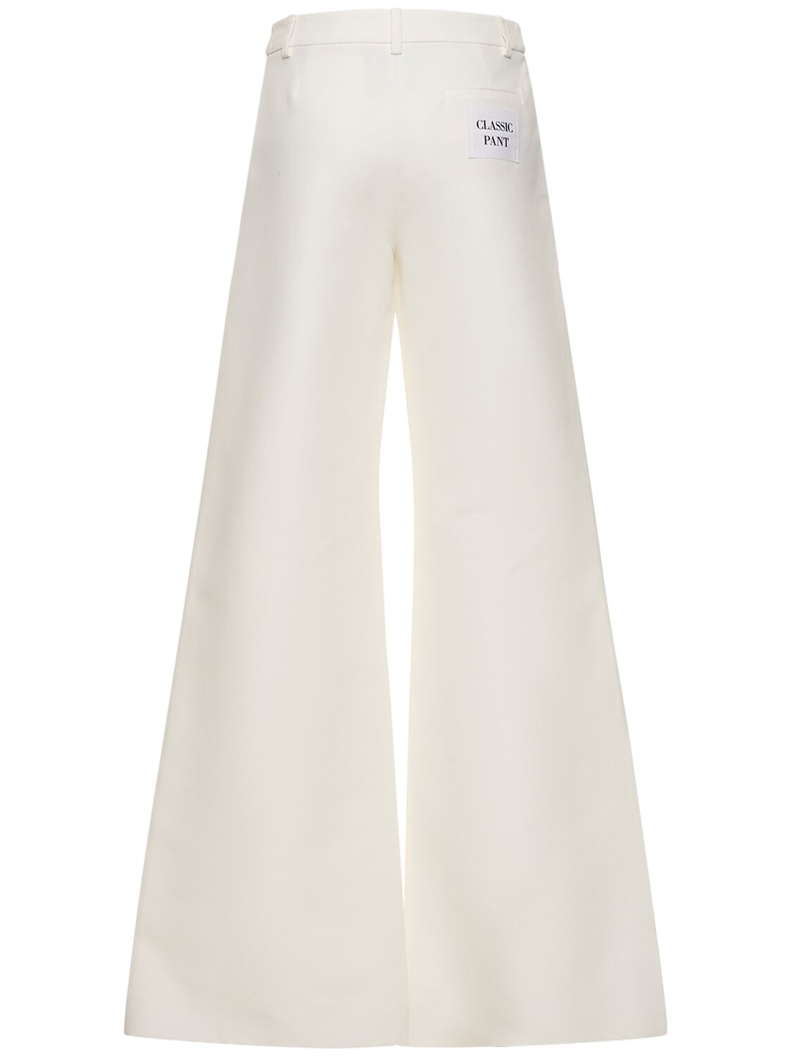 Shop Moschino Cotton Duchesse Wide Pants In White