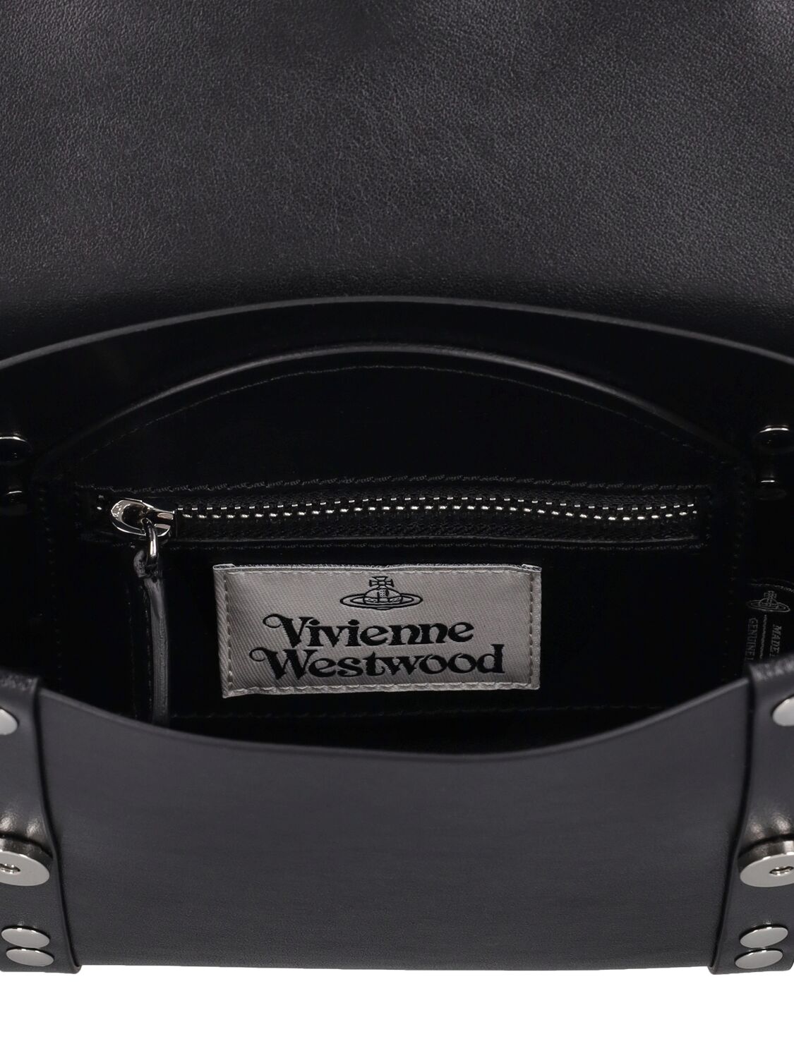 Shop Vivienne Westwood Kim Smooth Leather Crossbody Bag In Black