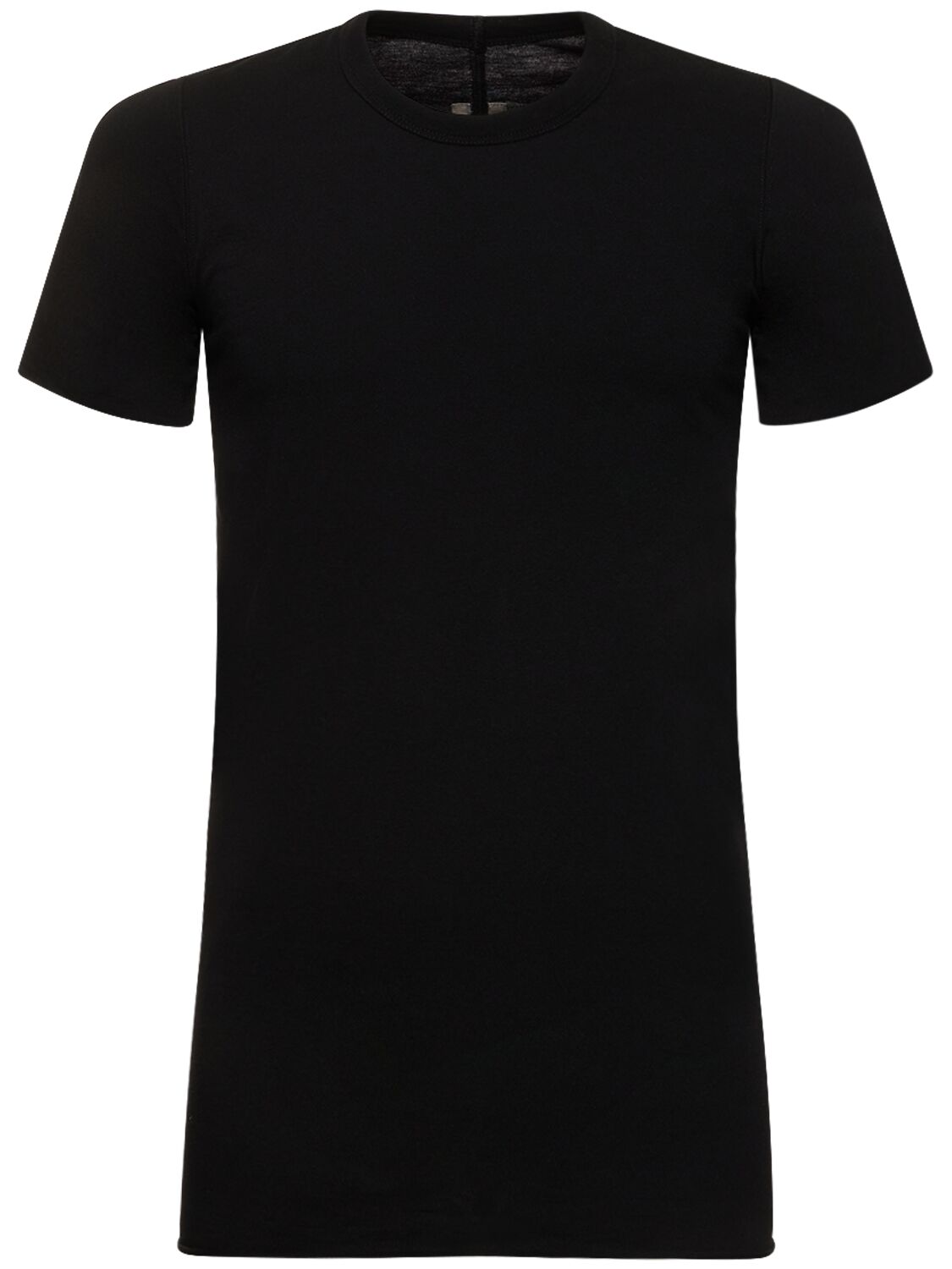 Rick Owens Basic Cotton T-shirt In Black