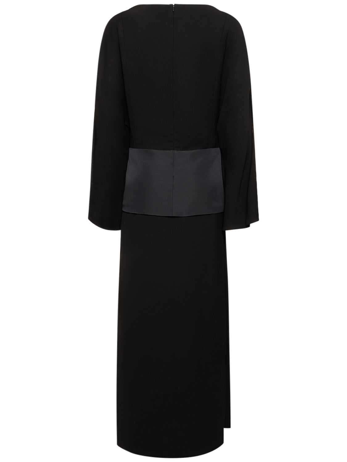 Khaite Nanette Viscose Midi Dress In Black
