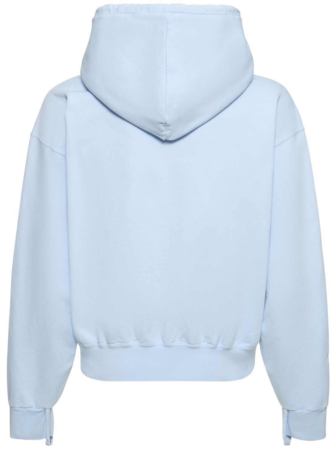 Shop Jacquemus Le Sweatshirt Camargue Cotton Hoodie In Light Blue