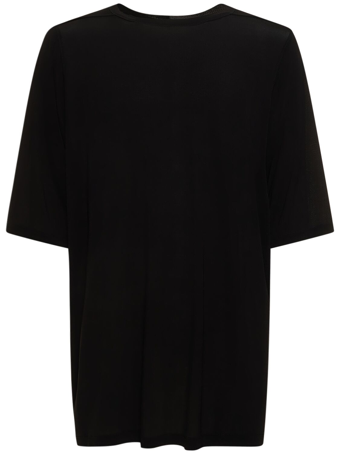Image of Boatneck Stretch Cupro T-shirt