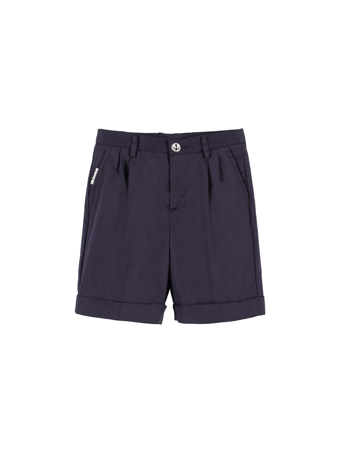 Image of Cotton Blend Bermuda Shorts