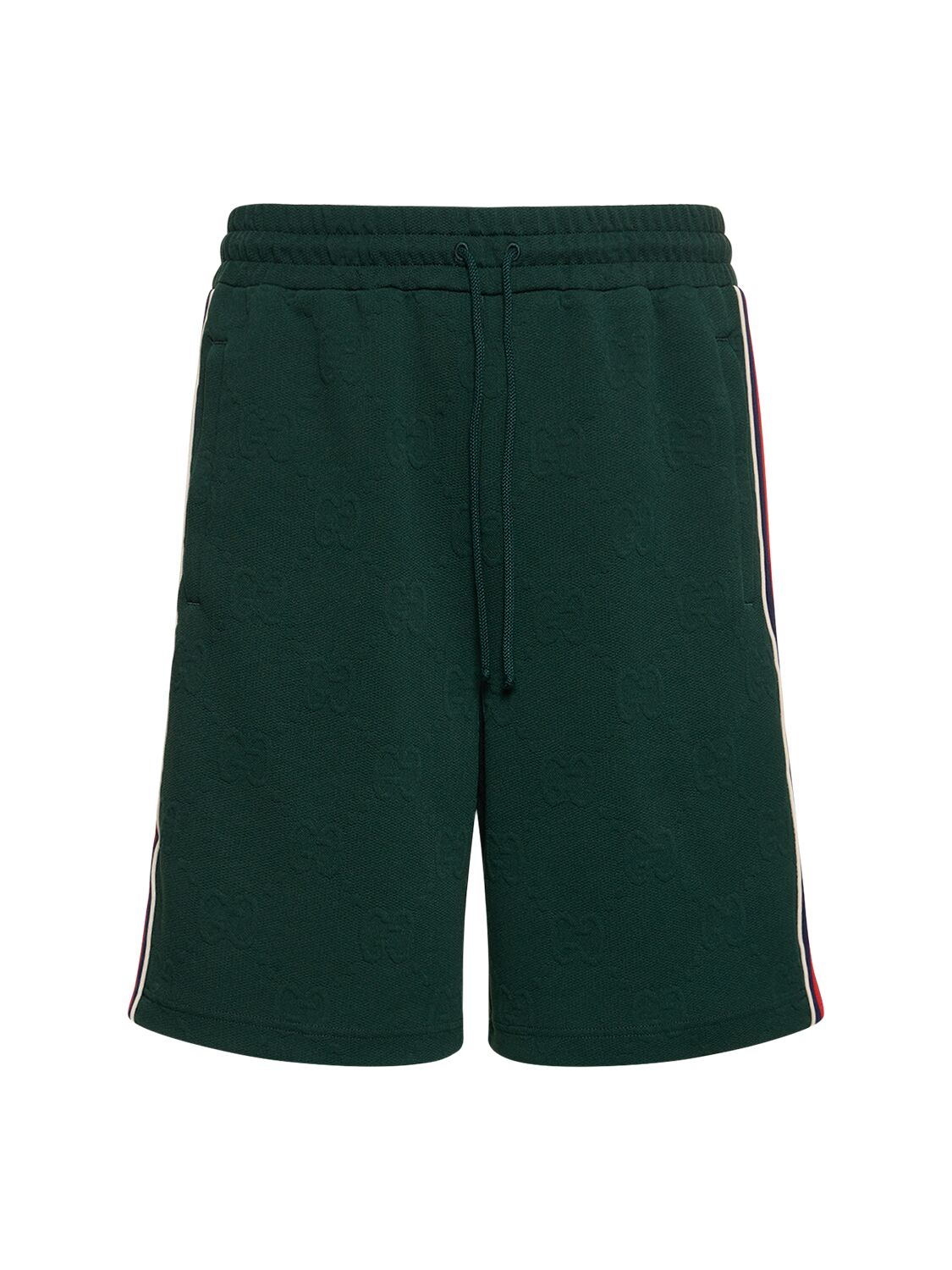 Gucci Iconic Gg Tech Shorts In Bottle Green