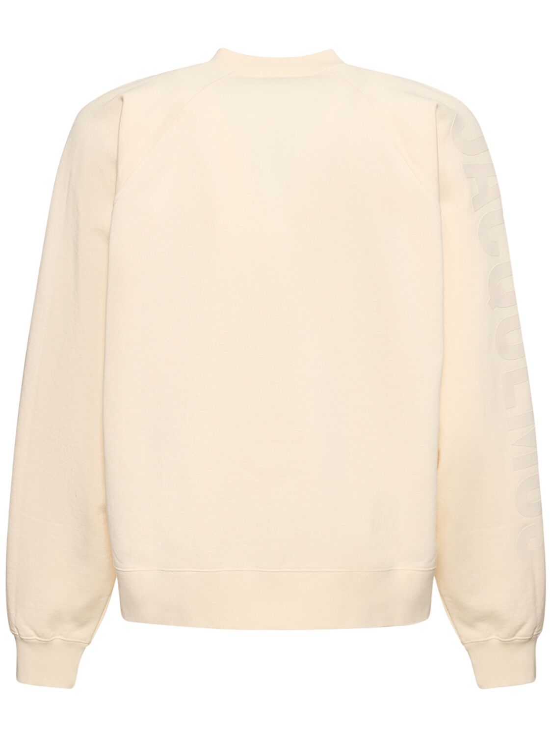 Shop Jacquemus Le Crewneck Typo Sweatshirt In Light Beige