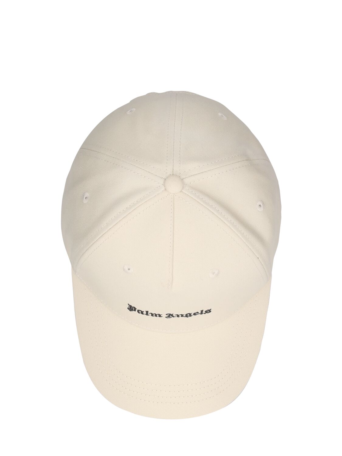 Shop Palm Angels Classic Logo Cotton Baseball Cap In White