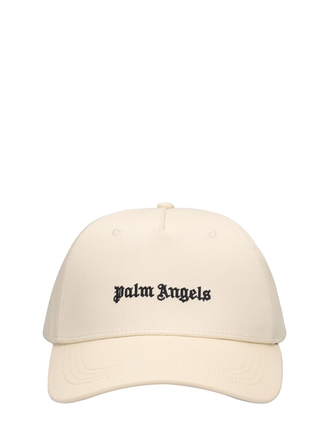 Palm Angels Classic Logo Cotton Baseball Cap In Neutral