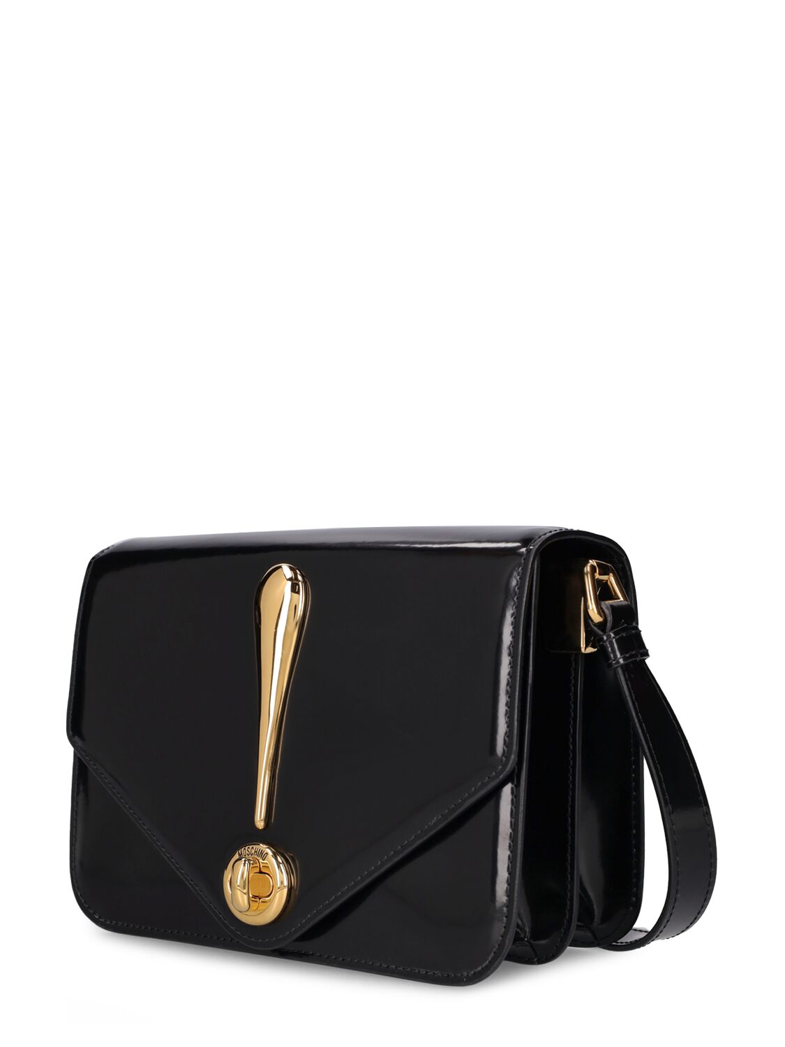 Shop Moschino Gone With The Wind Leather Shoulder Bag In Black