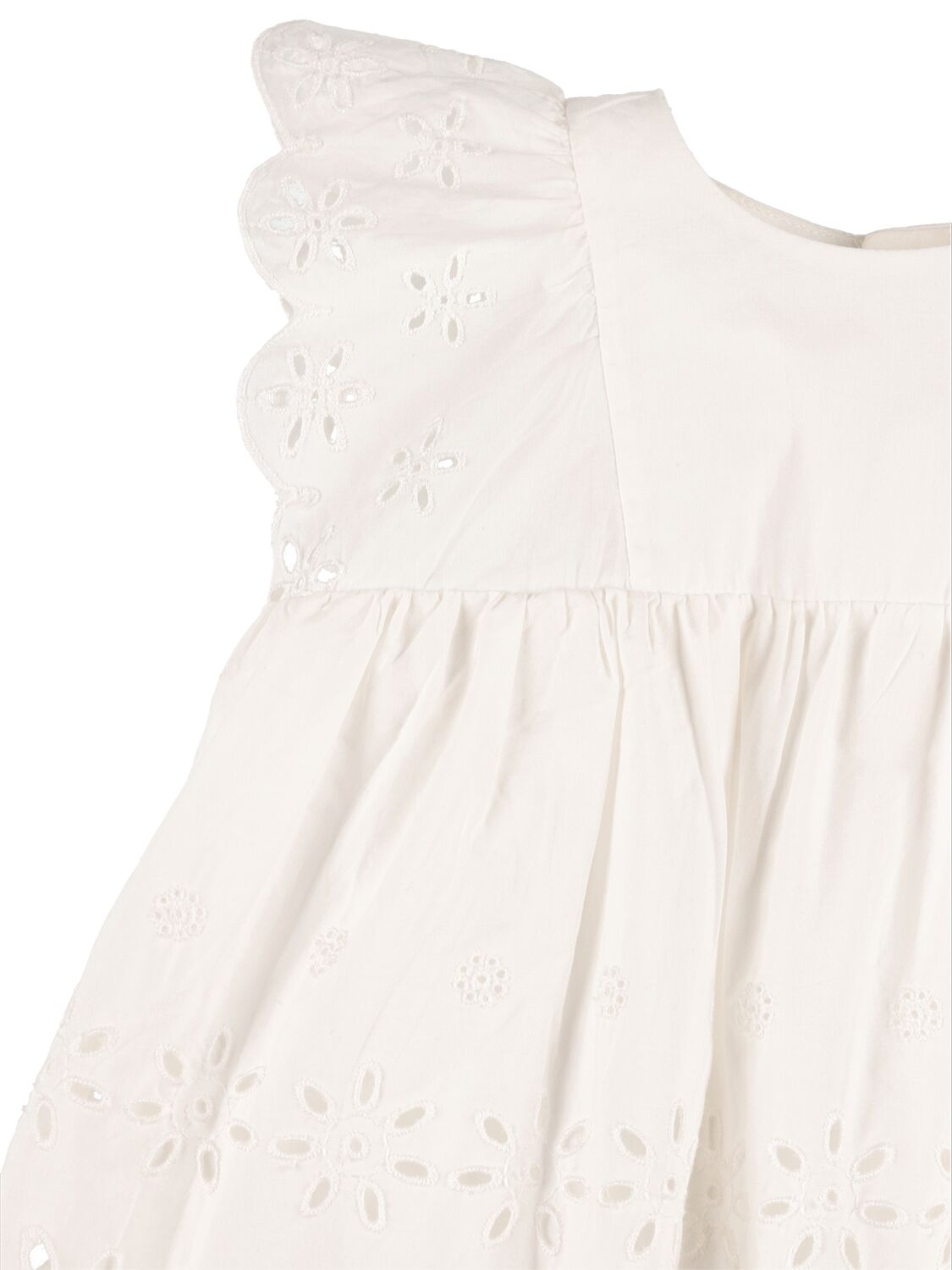 Shop Bonpoint San Gallo Embroidered Cotton Dress In White