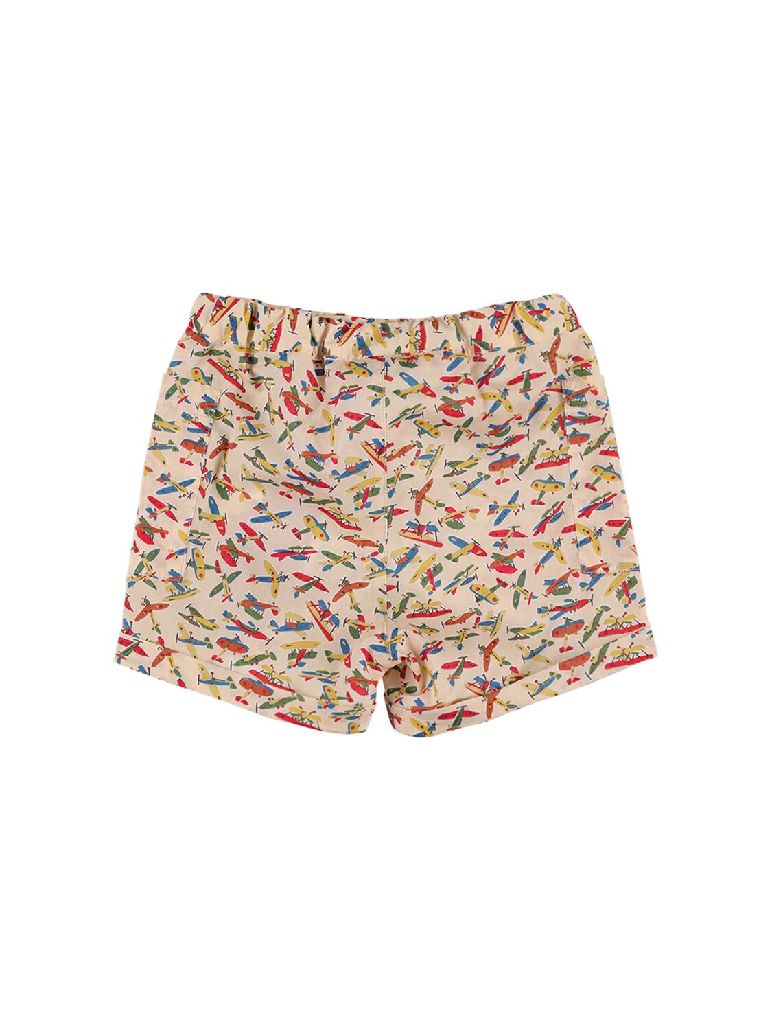Shop Bonpoint Cotton Poplin Shorts In Multicolor
