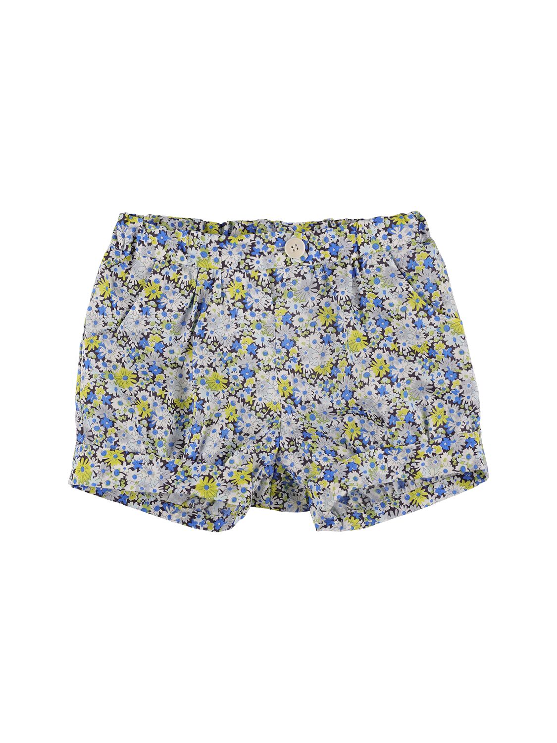 Bonpoint Kids' Printed Cotton Shorts In Blue