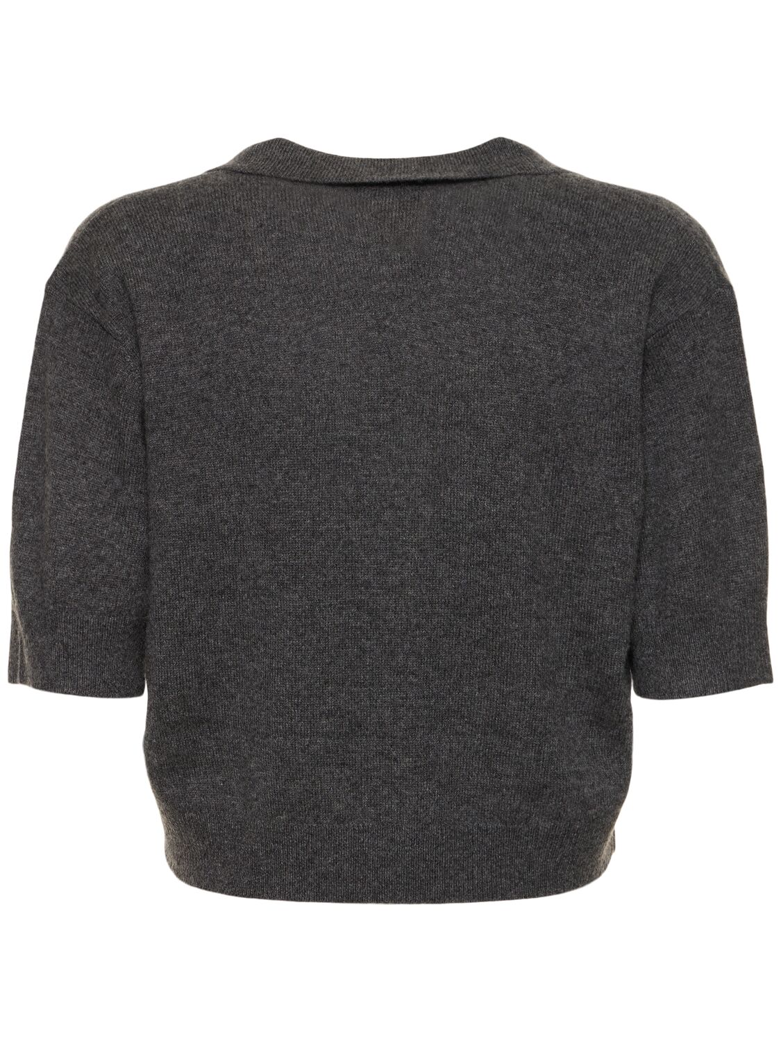 Shop The Garment Piemonte Cropped Cashmere Top In Heather Grey