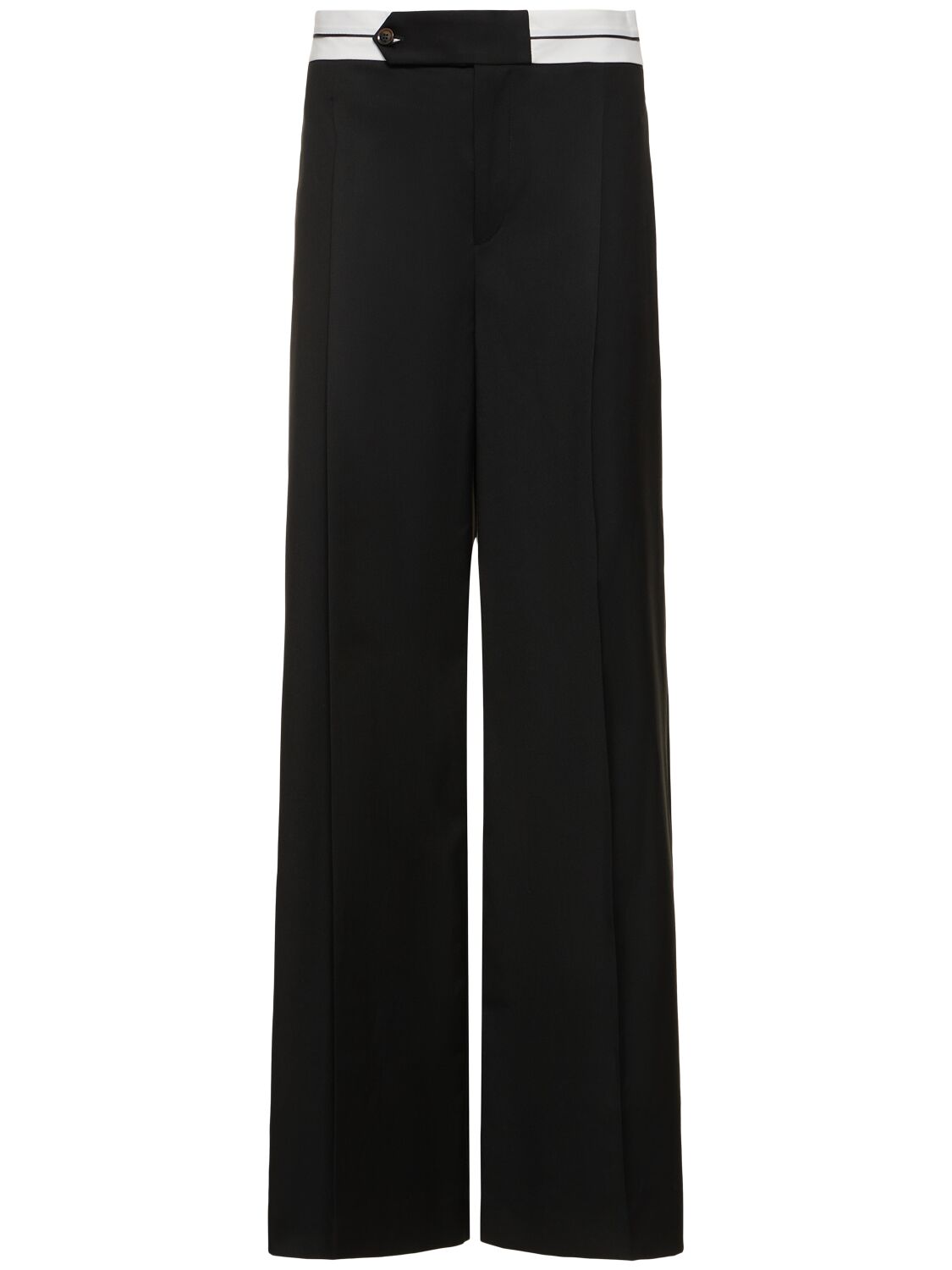 The Garment Pluto Viscose Blend Wide Trousers In Black