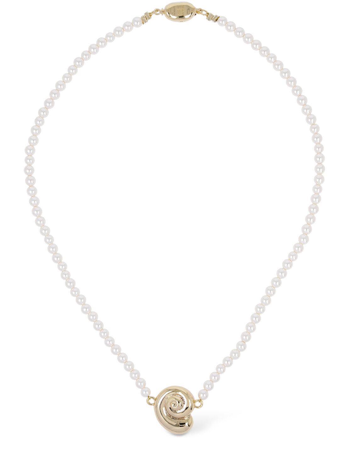 Timeless Pearly Pearl & Shell Necklace In White