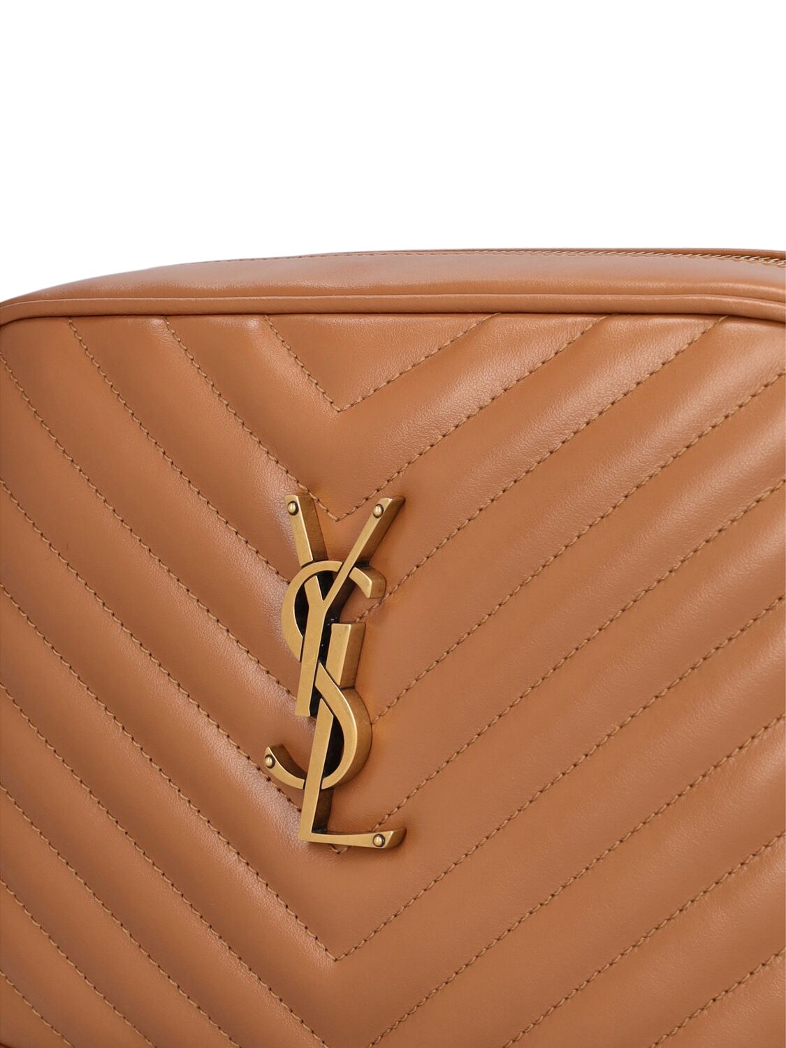 Shop Saint Laurent Lou Quilted Leather Camera Bag In Cinnamon