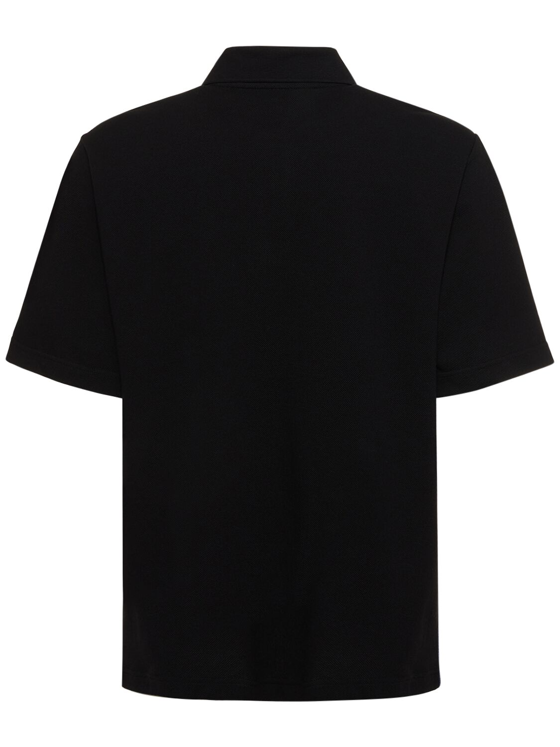 Shop Burberry Logo Cotton Polo In Black