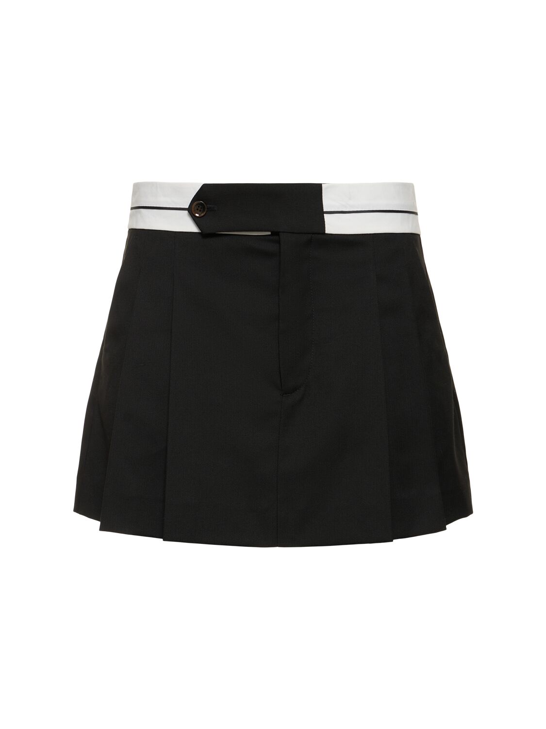 Shop The Garment Pluto Viscose Blend Mini Skirt In Black