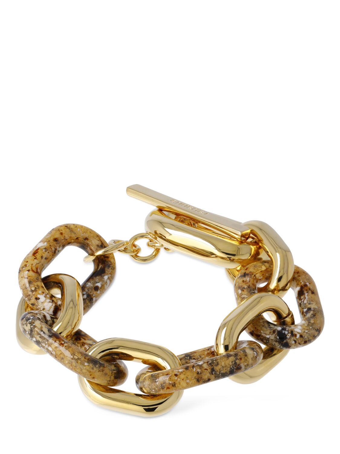 Rabanne Xl Link Bracelet In Gold,multi