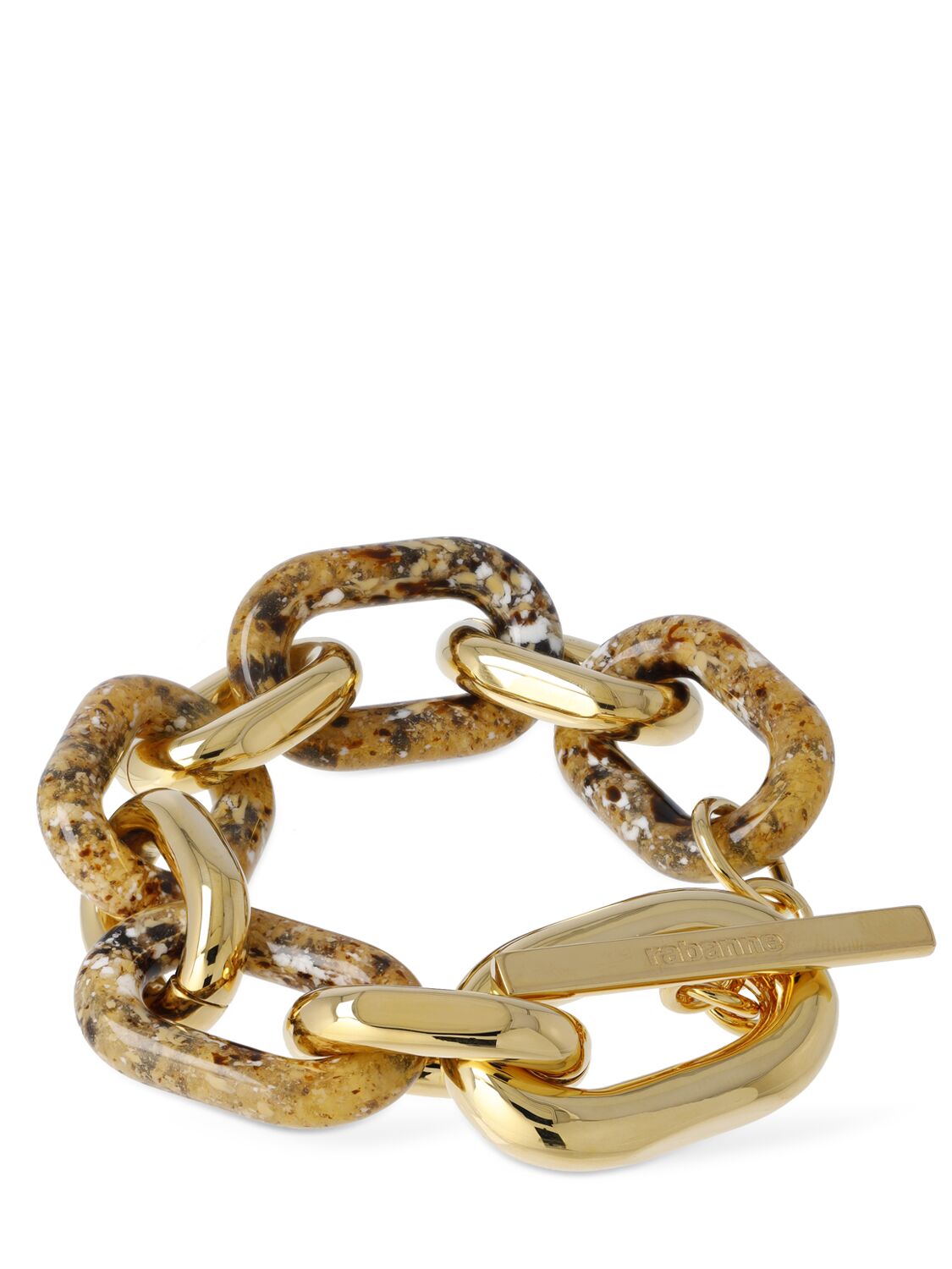 Shop Rabanne Xl Link Bracelet In Gold,multi