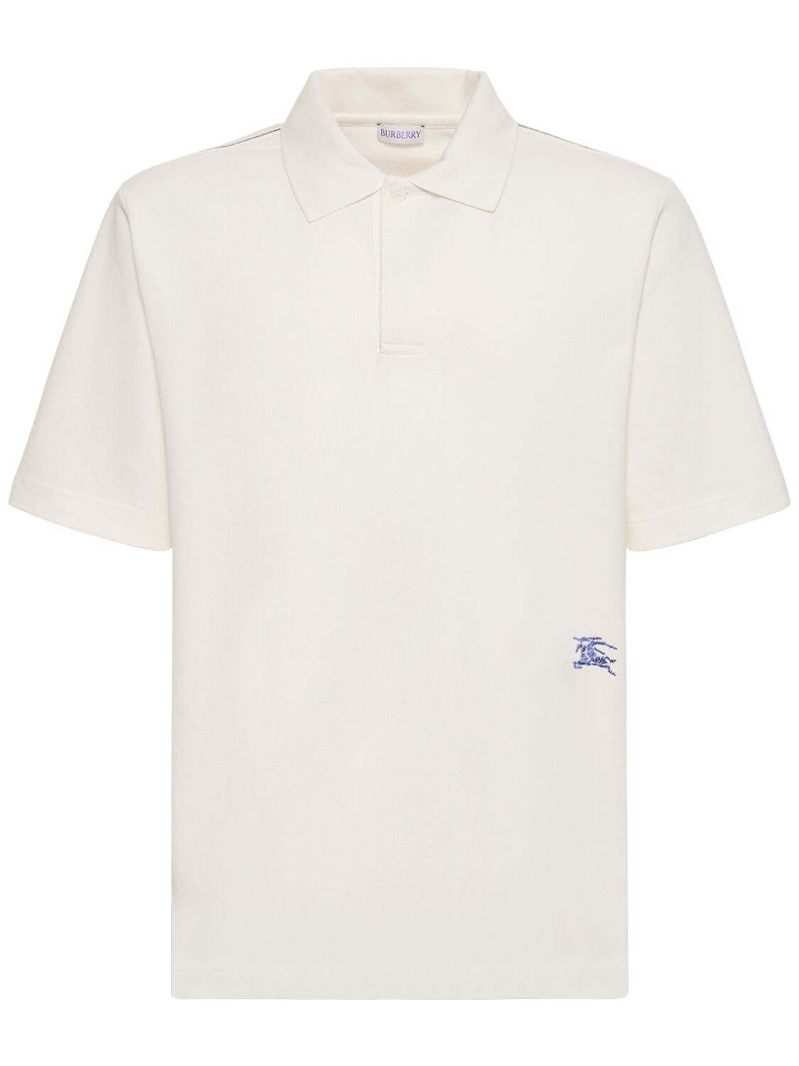 Burberry Polohemd Aus Baumwolle Mit Logo In White