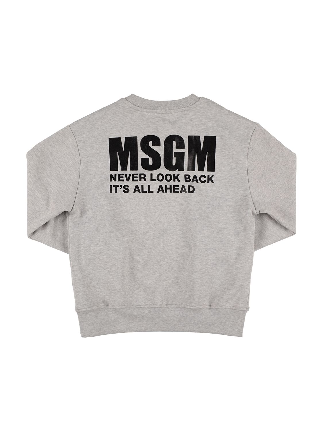 Msgm Kids' Cotton Sweatshirt In Grey