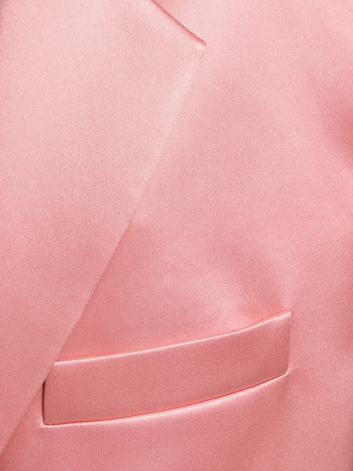 Shop Magda Butrym Silk Satin Single Breasted Blazer In Pink