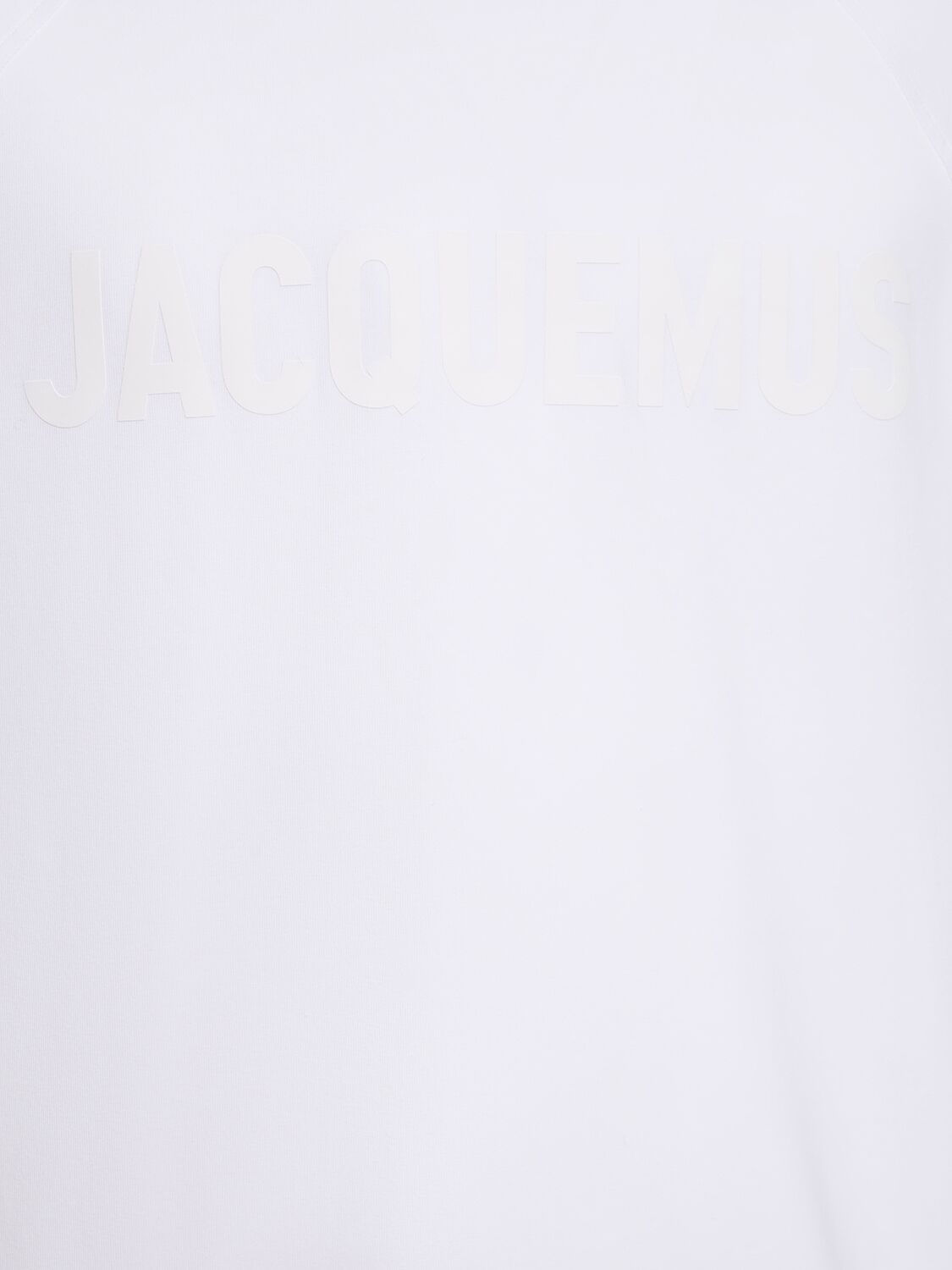 Shop Jacquemus Le Tshirt Typo Cotton T-shirt In White