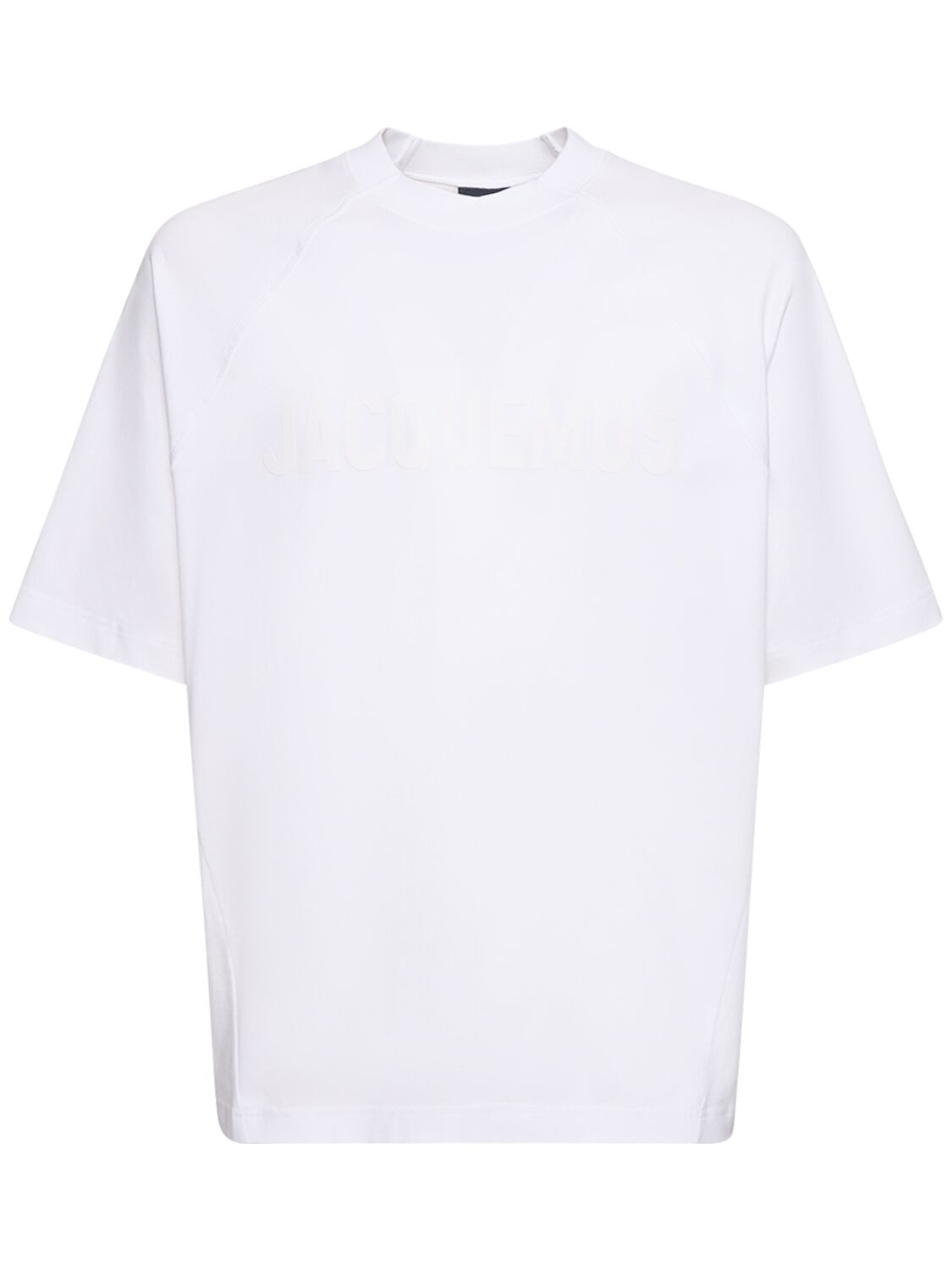 Jacquemus Le Tshirt Typo Cotton T-shirt In White