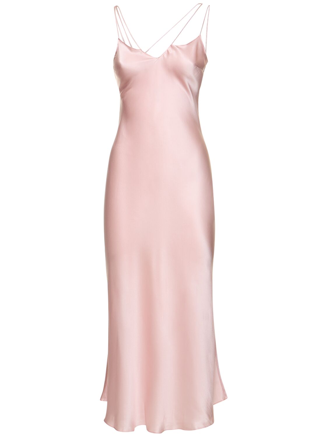 Shop The Garment Catania Silk Satin Slip Dress In Baby Pink