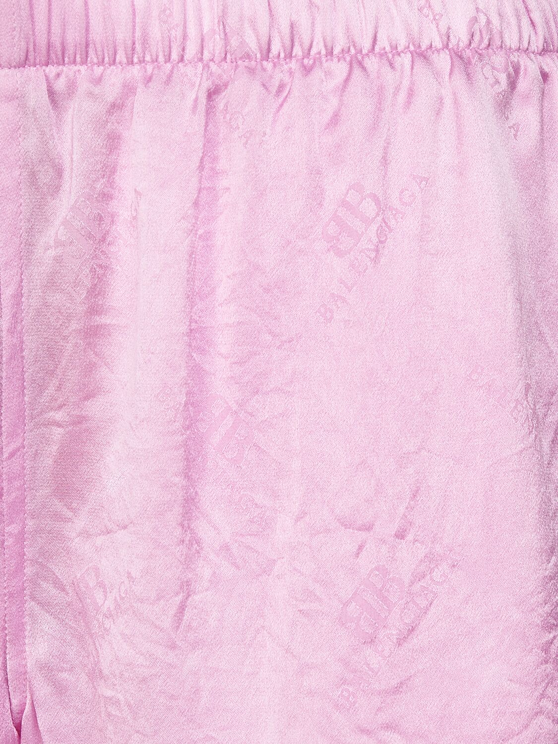 Shop Balenciaga Silk Jacquard Running Shorts In Pink
