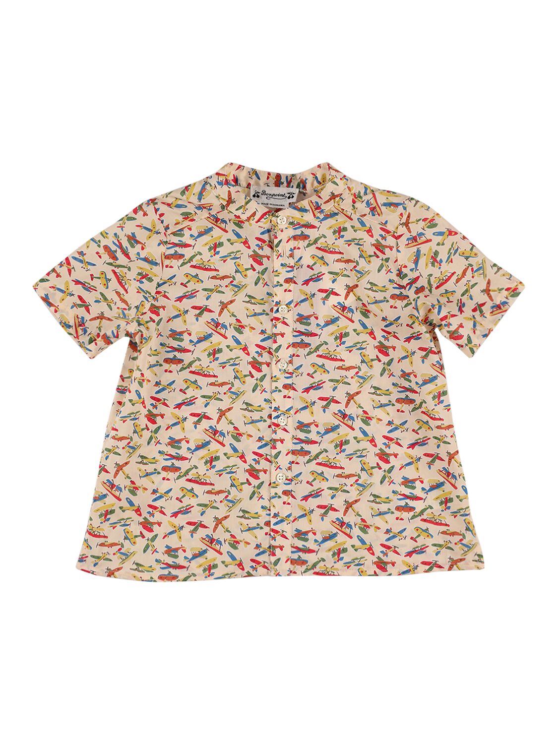 Bonpoint Kids' All Over Print Cotton Poplin Shirt In Multicolor