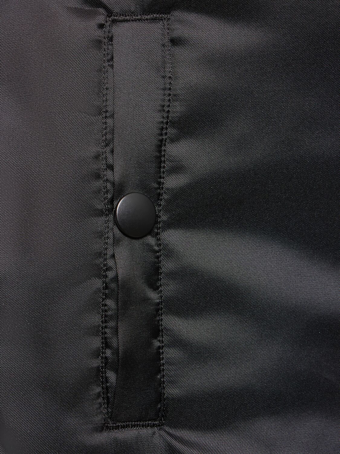 Shop Doublet Shoulder Nylon Bomber Jacket In Black