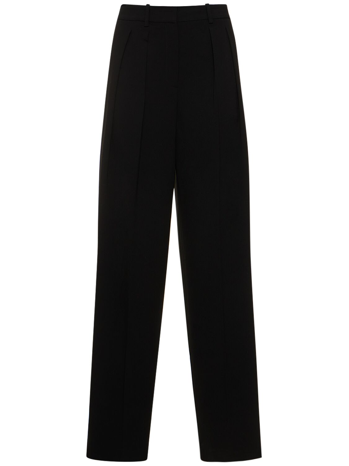 Theory Double Pleated Tech Wide Trousers In Black