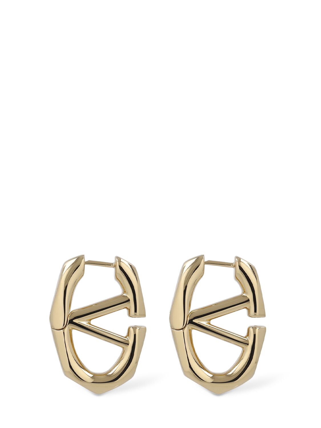 Valentino Garavani V Logo Boldies Huggie Earrings In Gold
