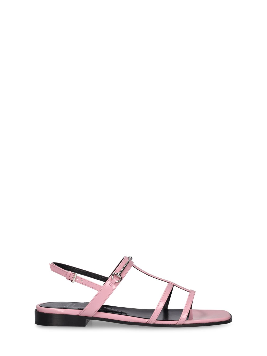 Gucci 15mm Divine Leather Sandals In Dolly Pink